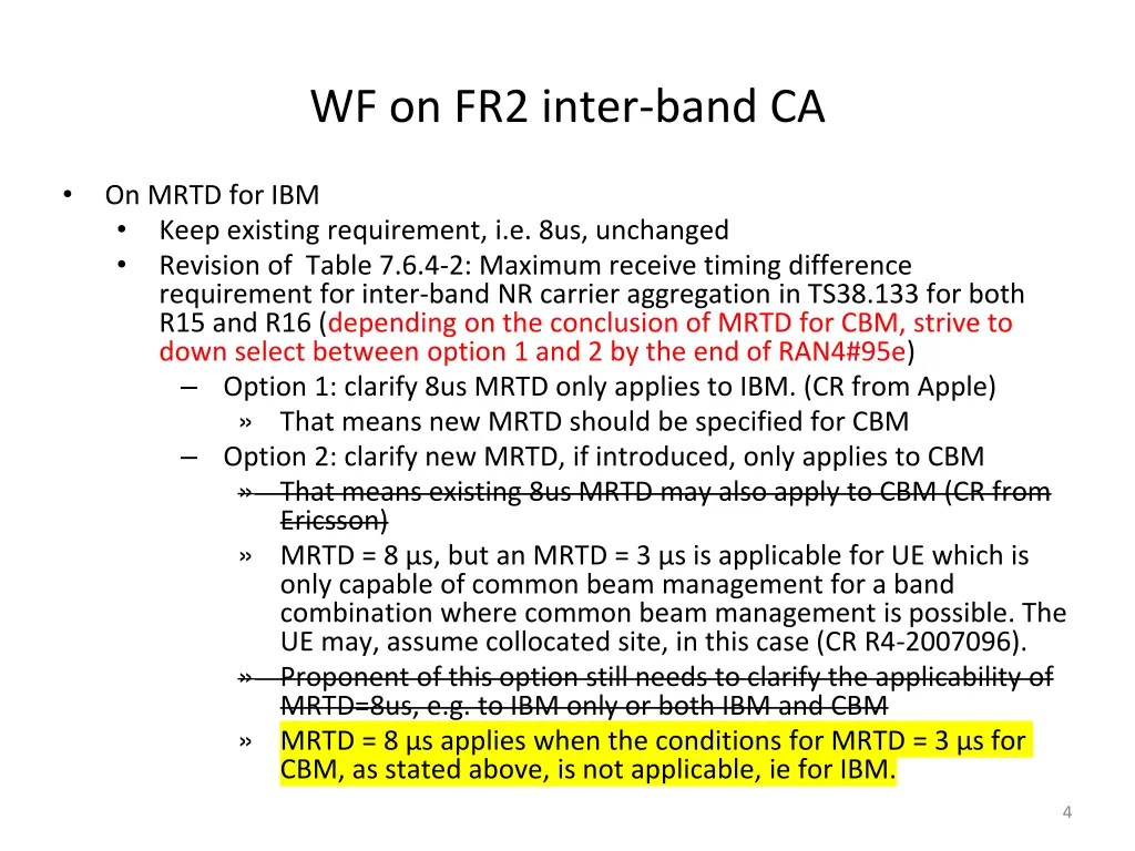 wf on fr2 inter band ca 1