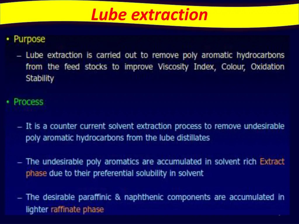lube extraction