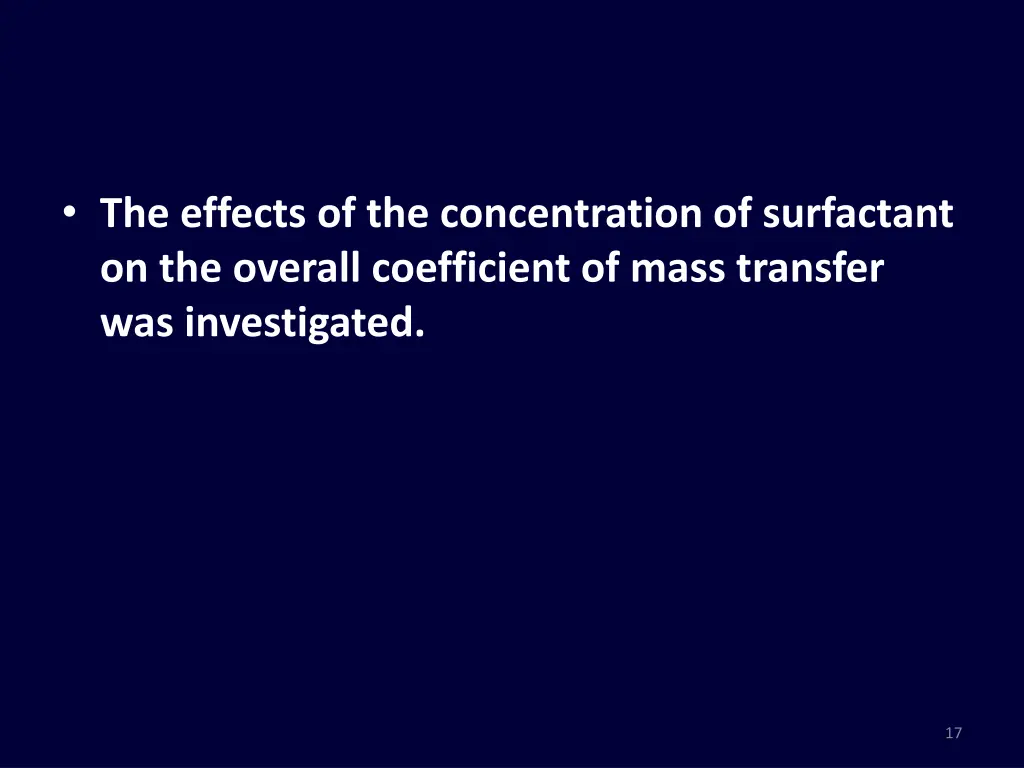 the effects of the concentration of surfactant