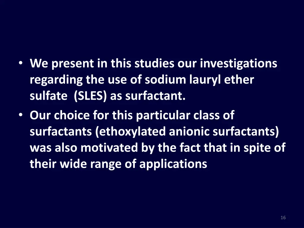 we present in this studies our investigations
