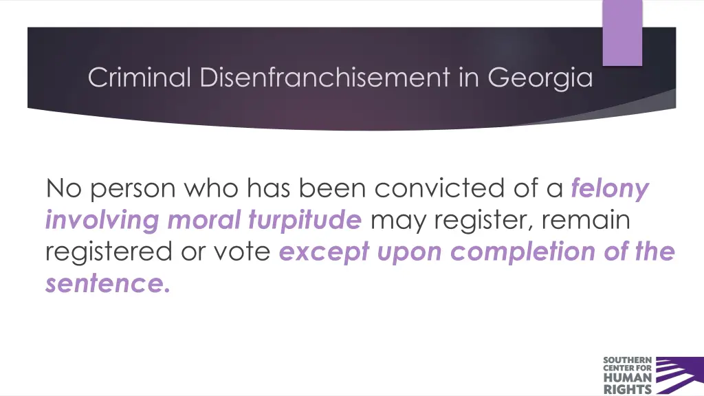criminal disenfranchisement in georgia