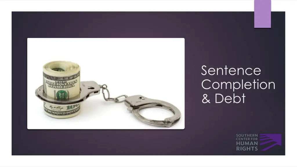sentence completion debt
