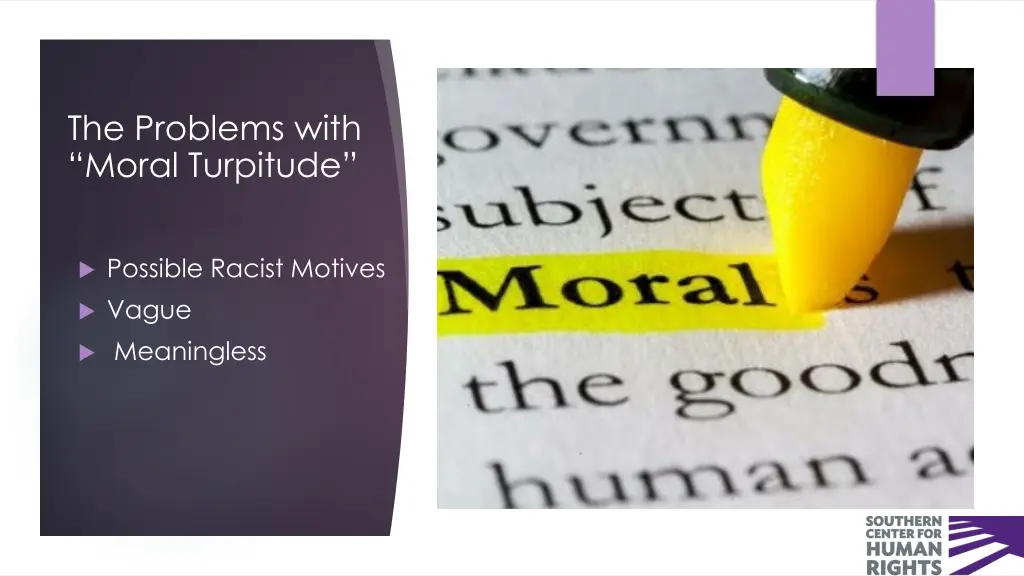 the problems with moral turpitude