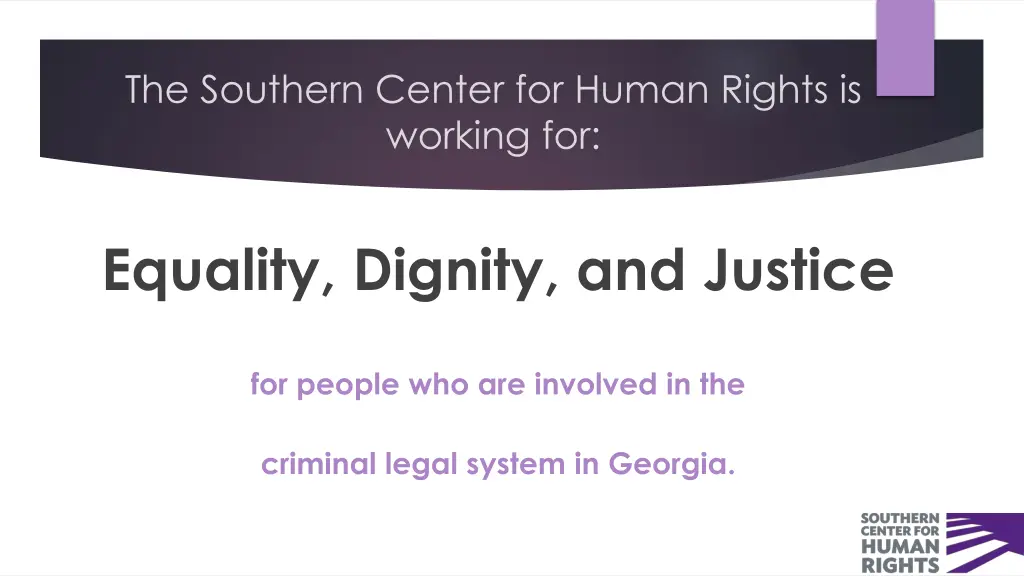 the southern center for human rights is working