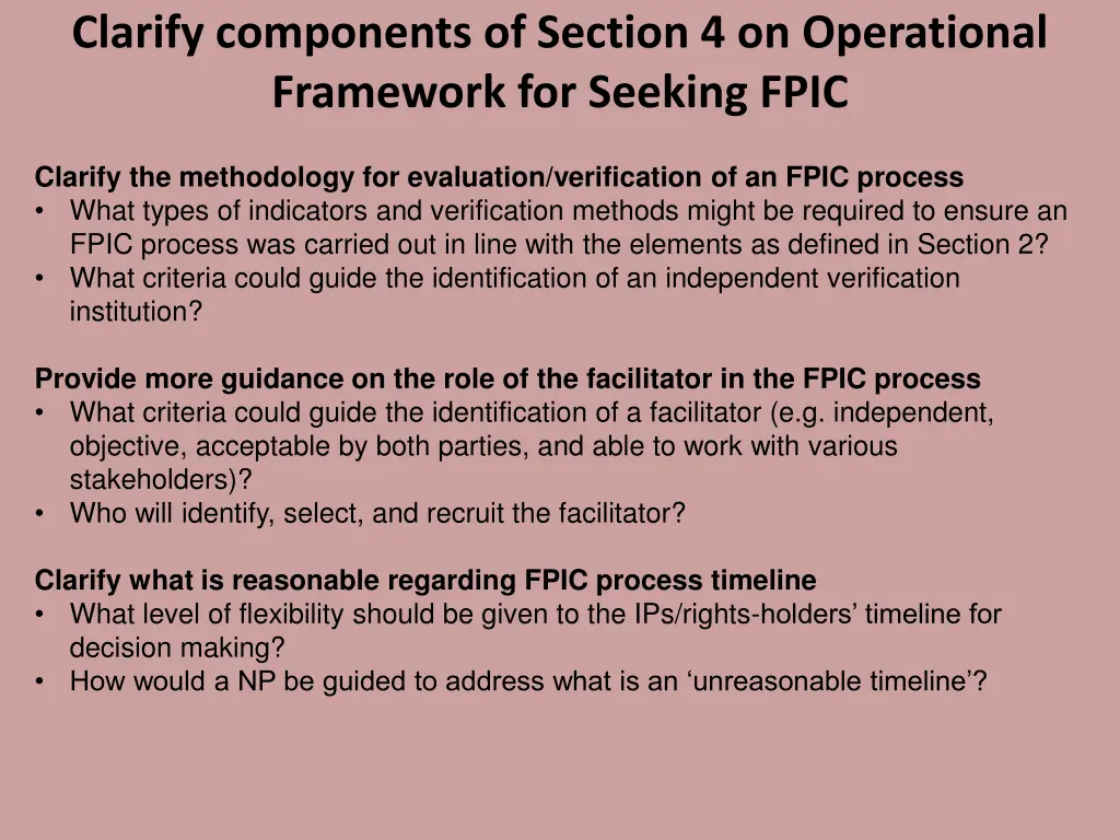 clarify components of section 4 on operational