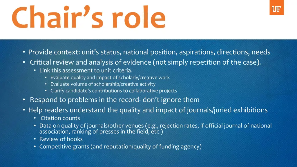 chair s role 1