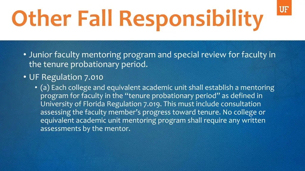 other fall responsibility