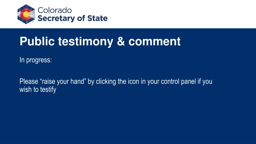 public testimony comment 7