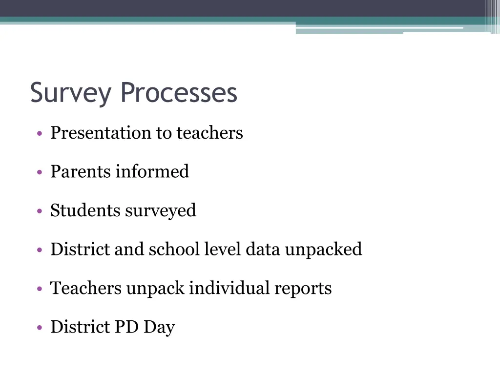 survey processes