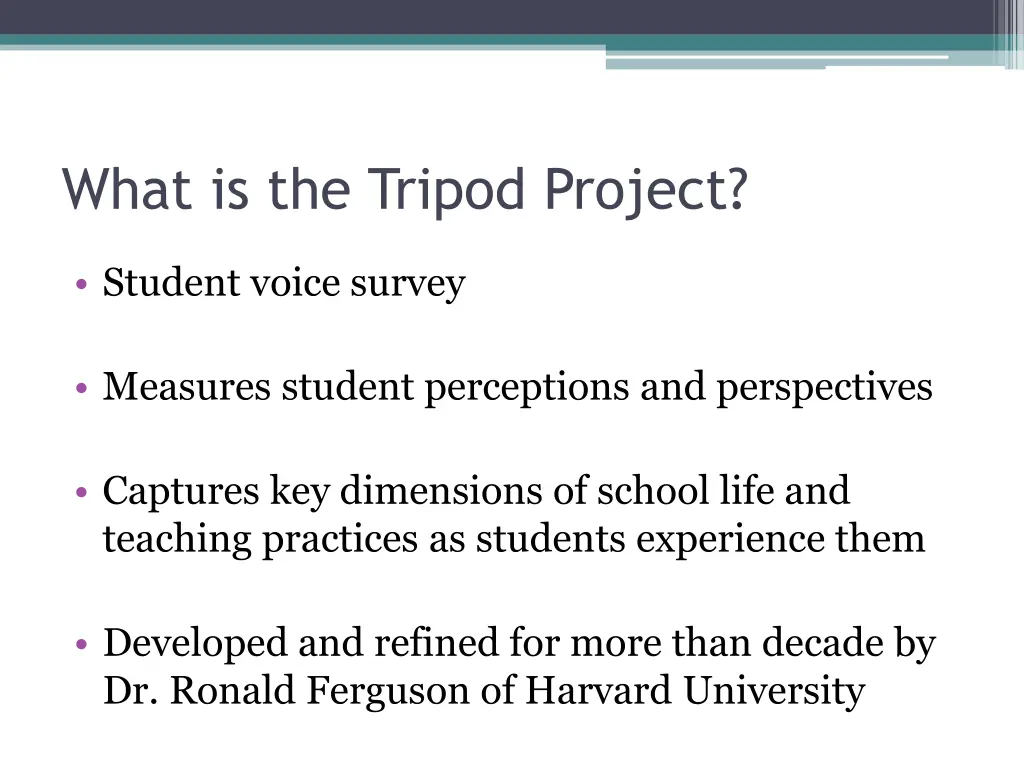 what is the tripod project
