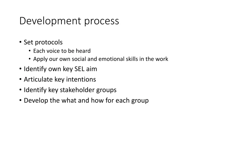 development process