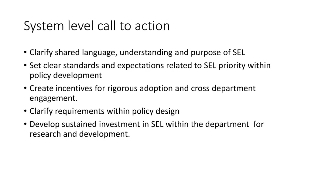 system level call to action