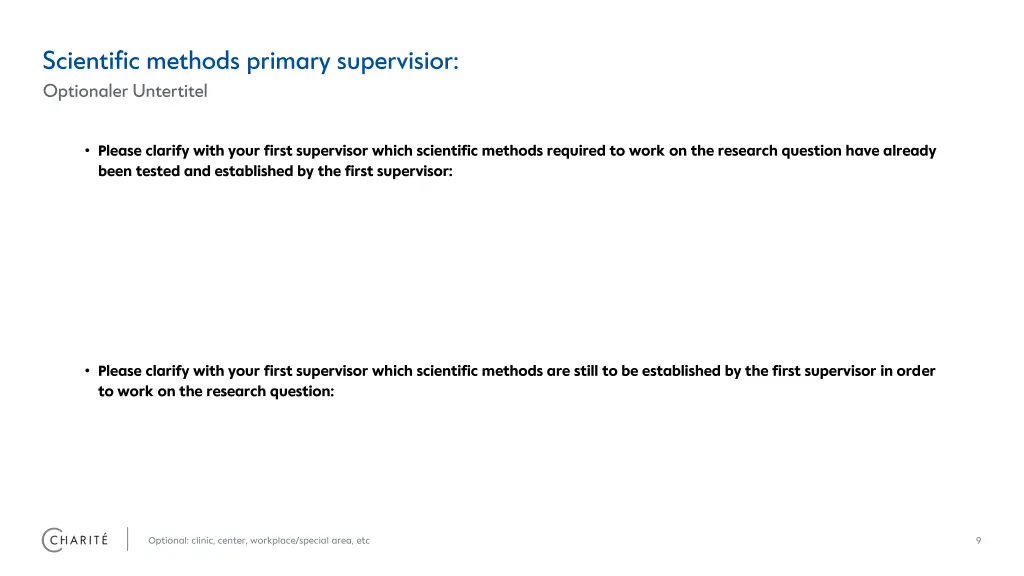 scientific methods primary supervisior optionaler