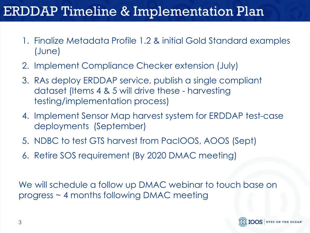 erddap timeline implementation plan