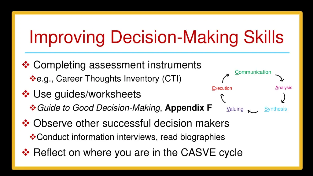 improving decision making skills