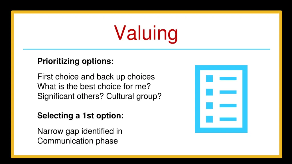 valuing 1