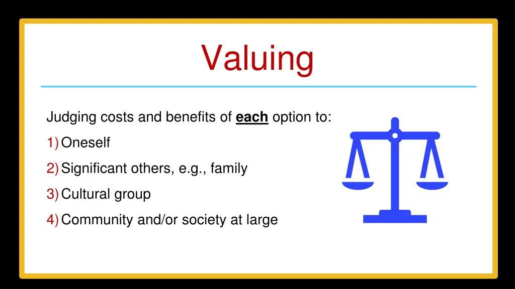 valuing