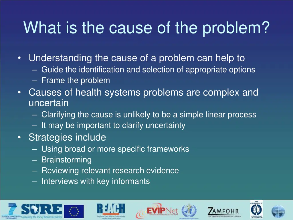 what is the cause of the problem