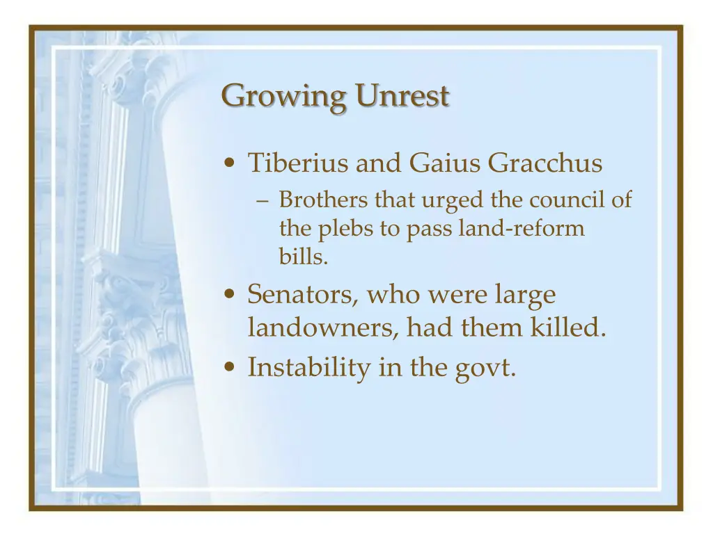 growing unrest 1