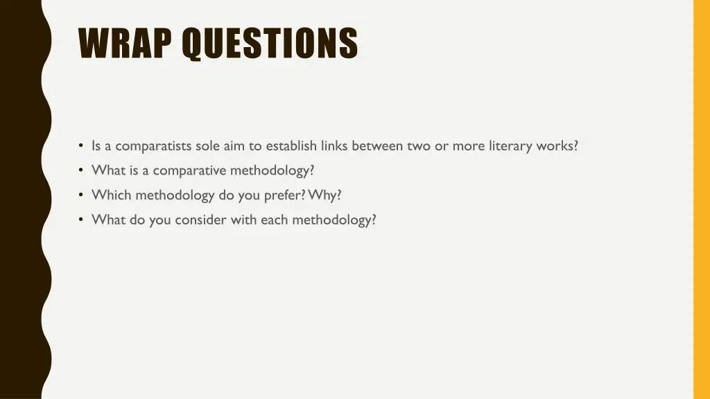 wrap questions