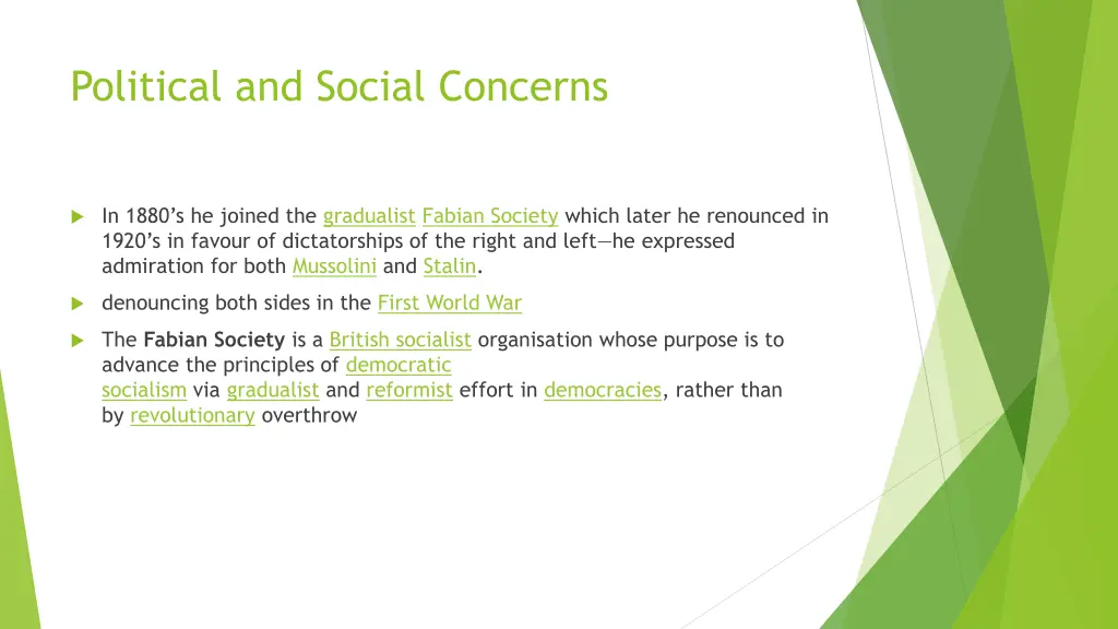 political and social concerns