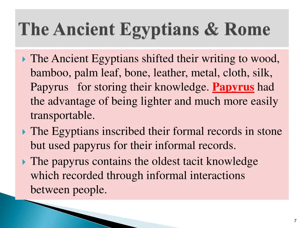 the ancient egyptians shifted their writing