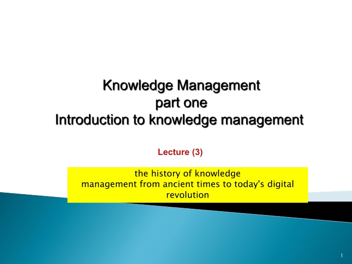 the history of knowledge