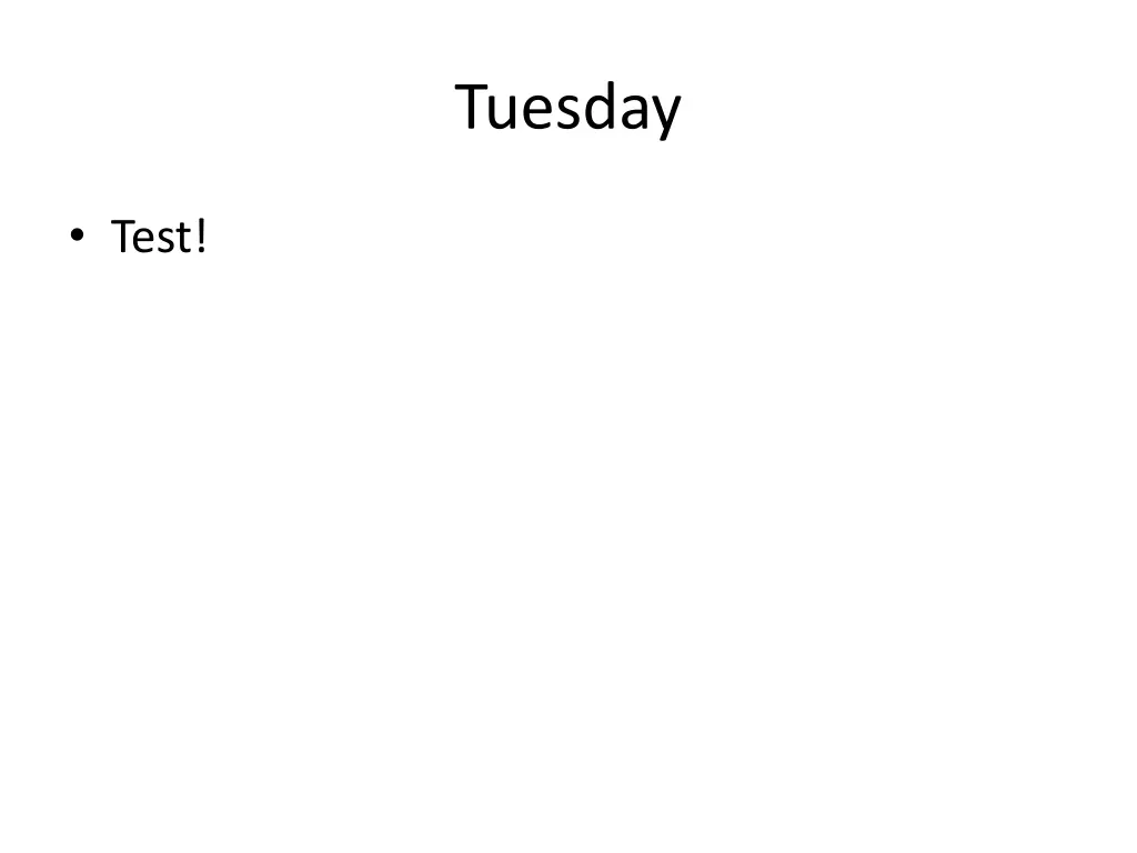 tuesday