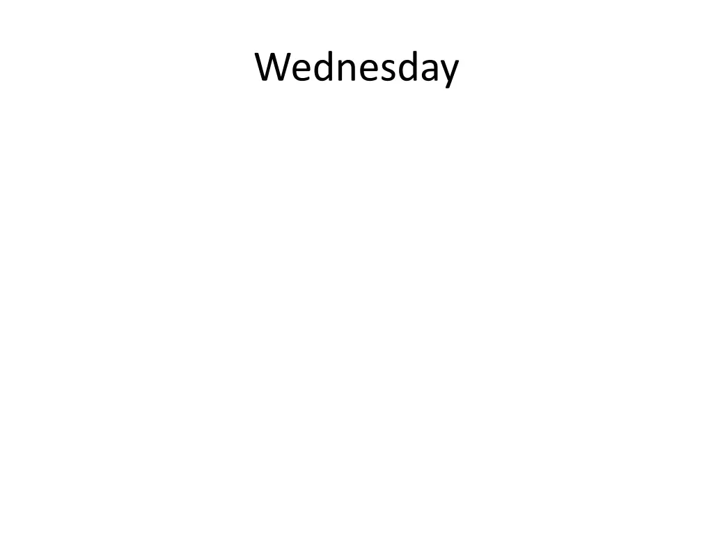 wednesday