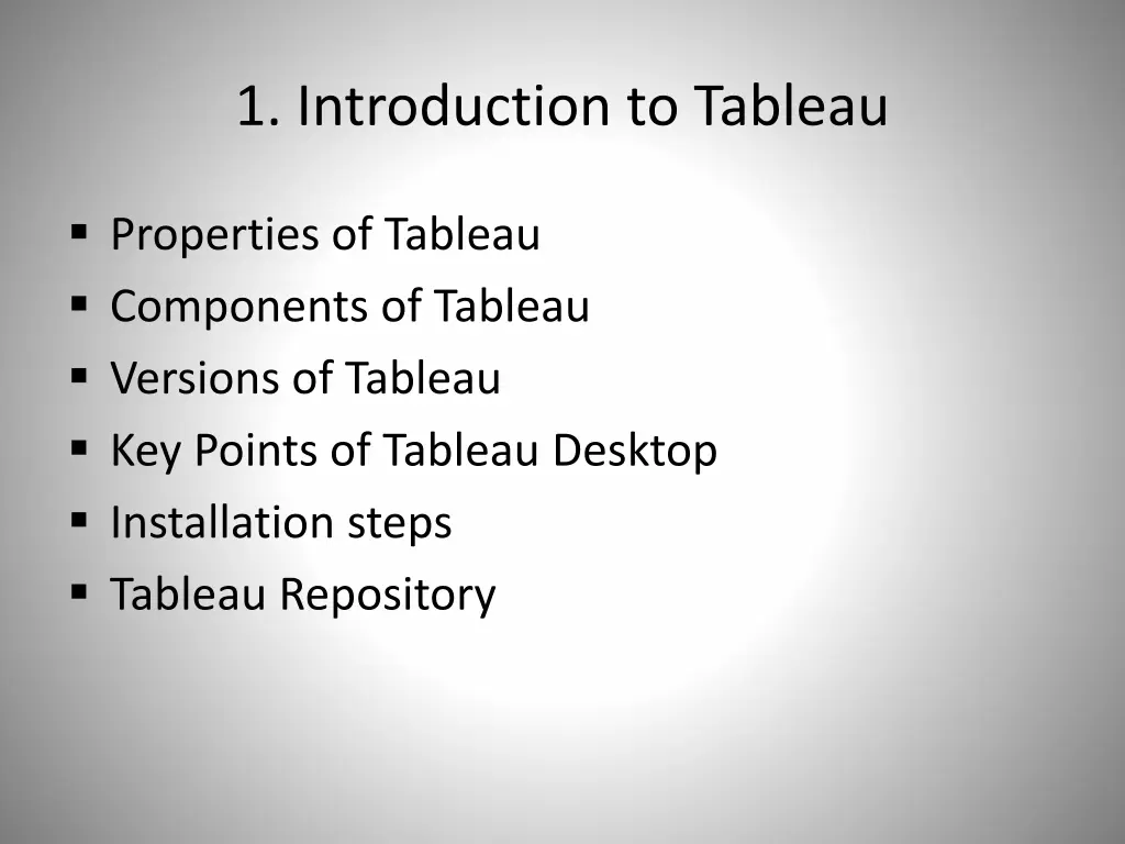 1 introduction to tableau