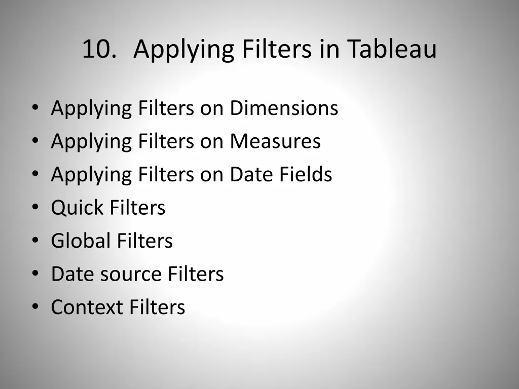 10 applying filters in tableau