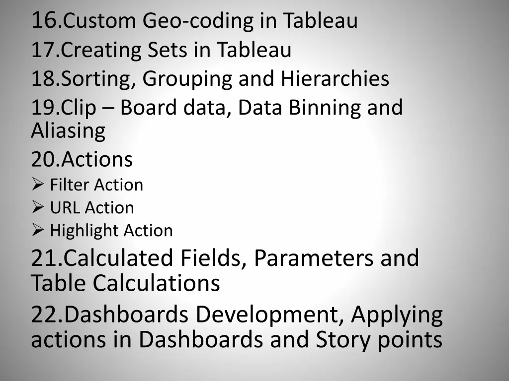 16 custom geo coding in tableau 17 creating sets