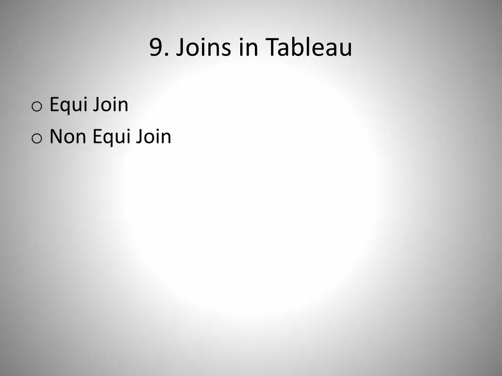 9 joins in tableau