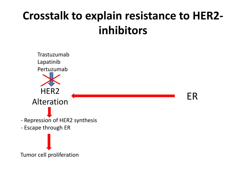 crosstalk to explain resistance to her2 inhibitors