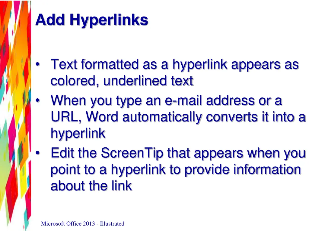 add hyperlinks 1