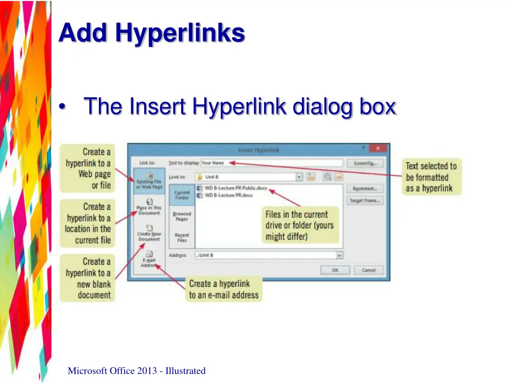 add hyperlinks 2