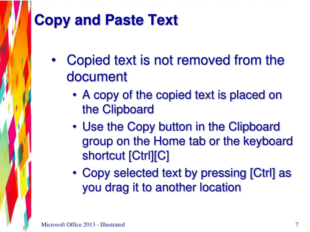 copy and paste text