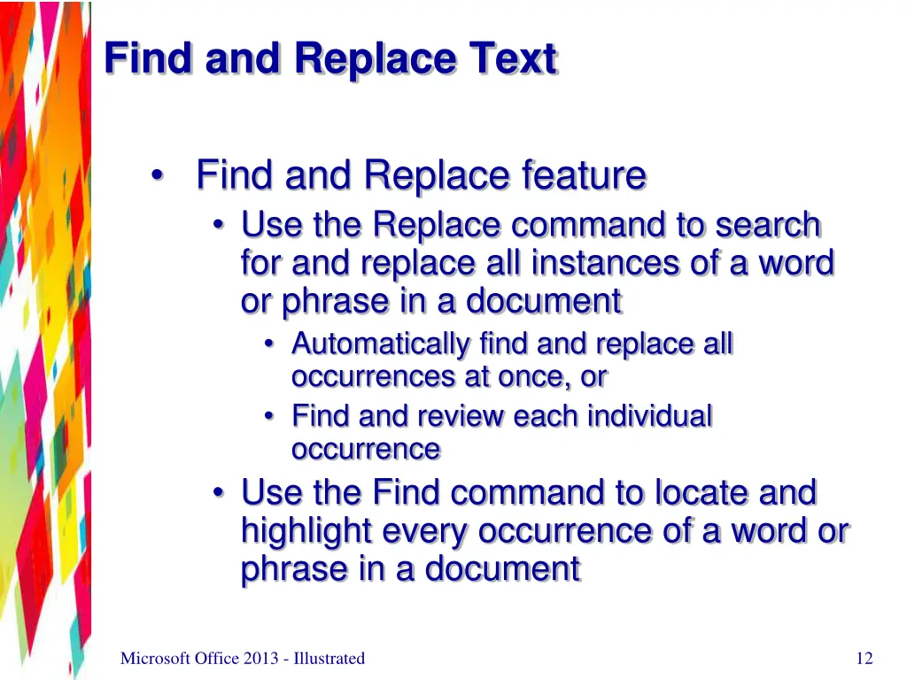 find and replace text