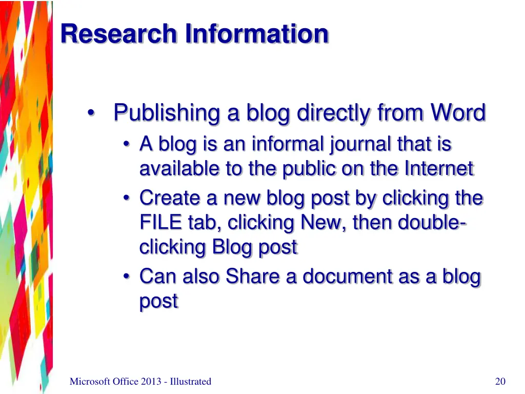 research information 1