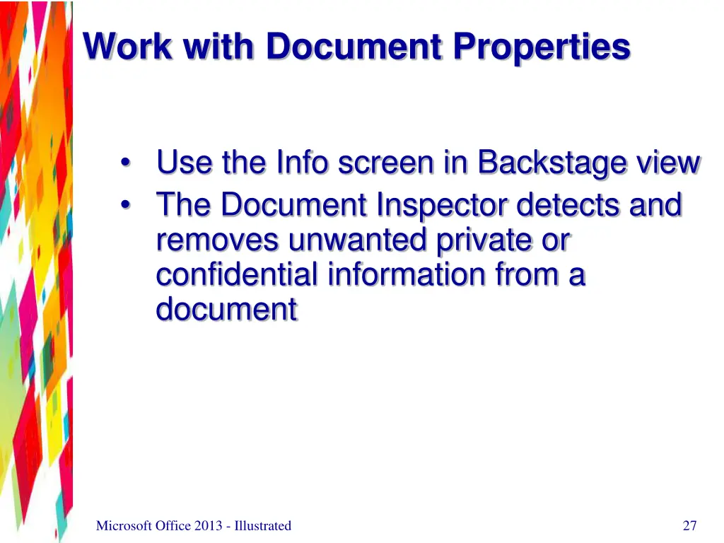 work with document properties