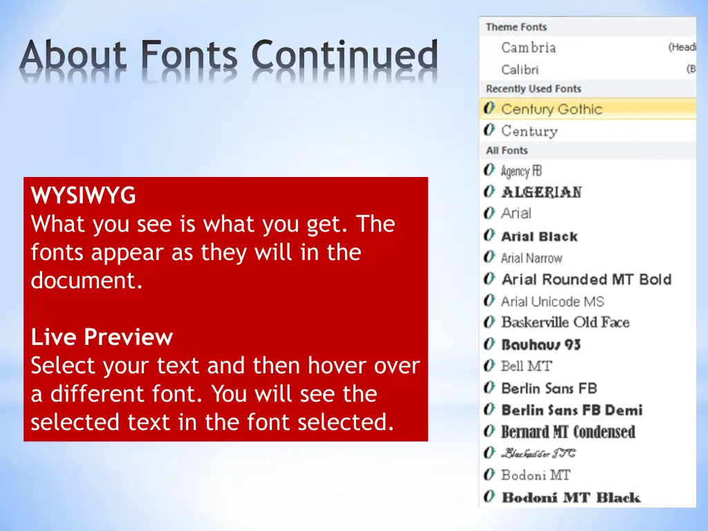 about fonts continued 1