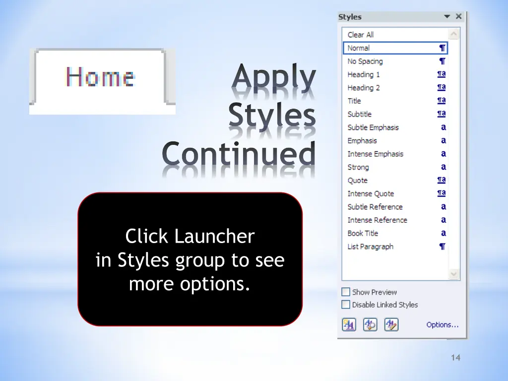 apply styles 1