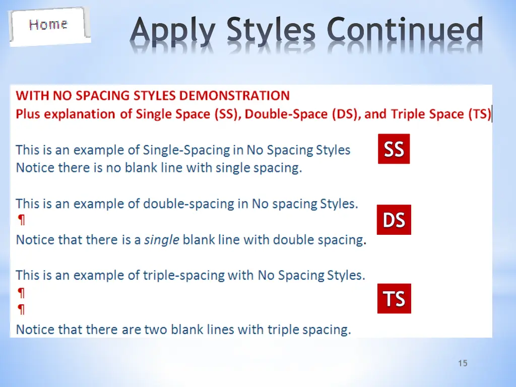 apply styles continued 1
