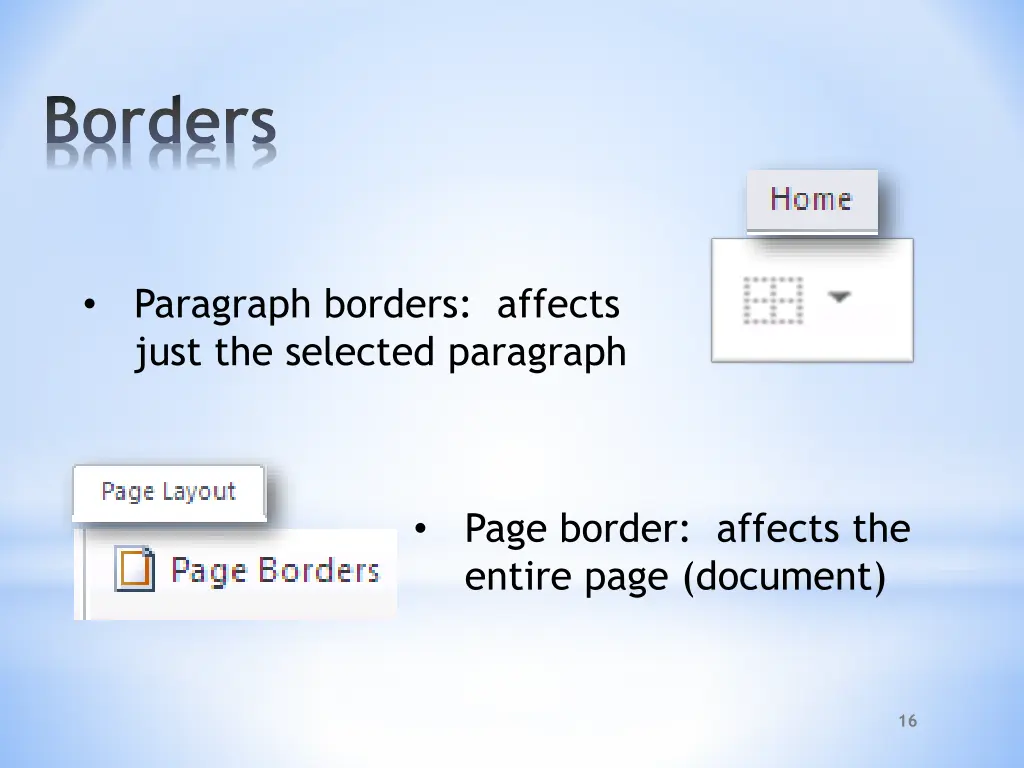 borders