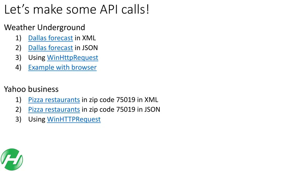 let s make some api calls