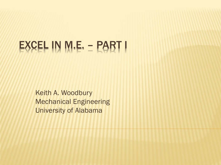 excel in m e part i