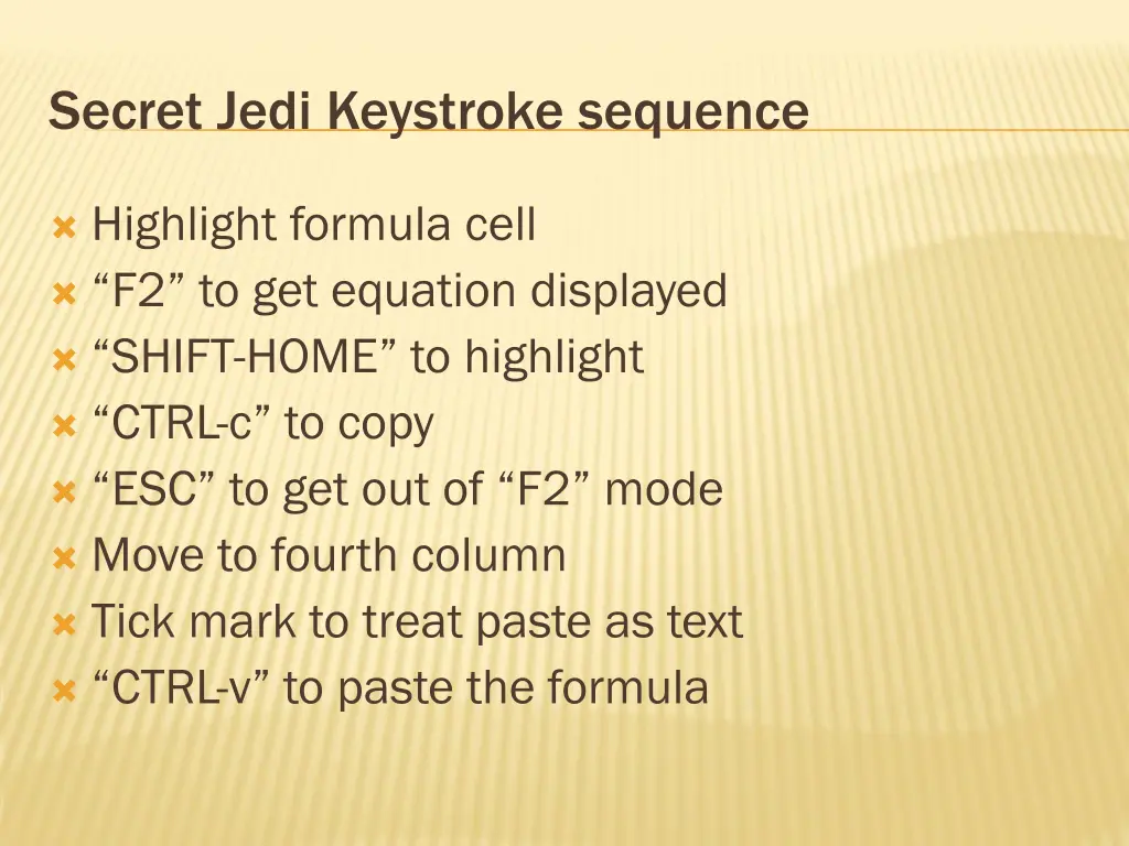 secret jedi keystroke sequence