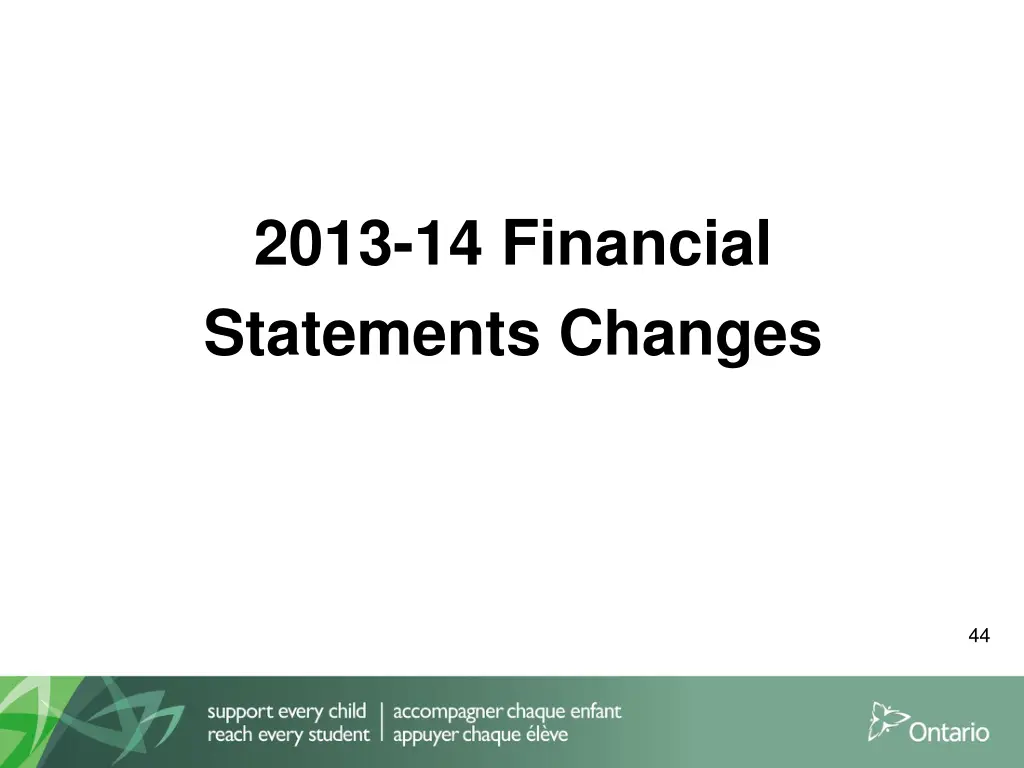 2013 14 financial statements changes