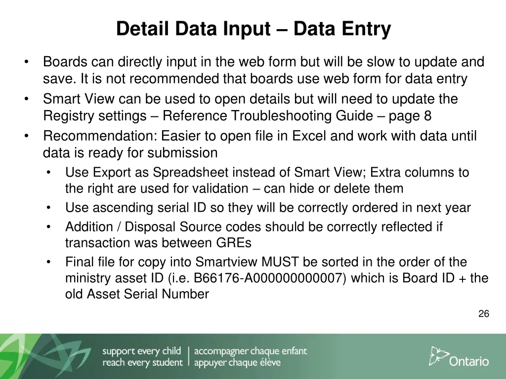 detail data input data entry