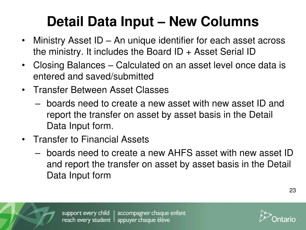 detail data input new columns
